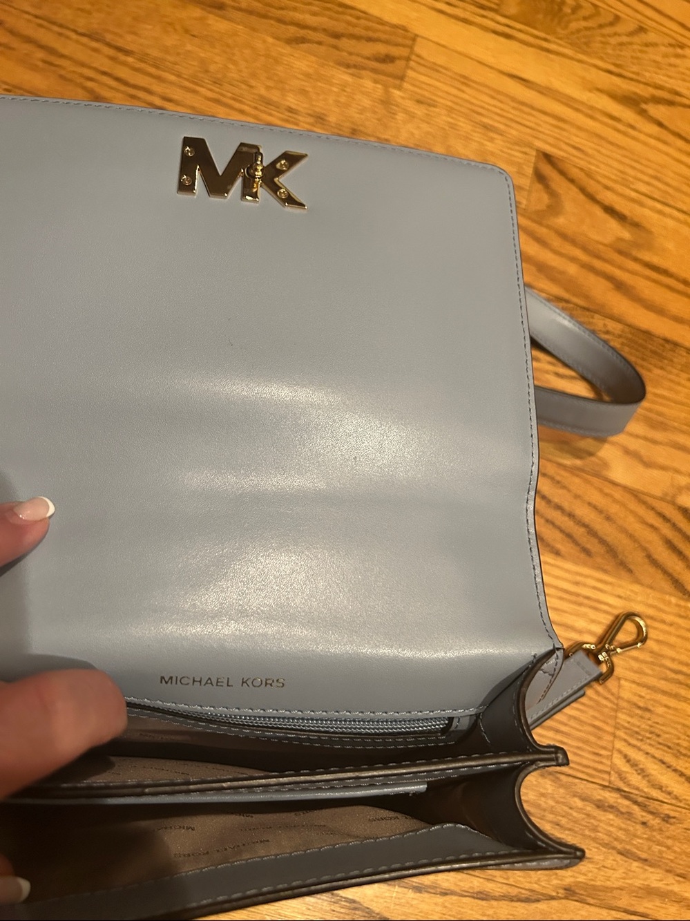 NWOT Michael Kors Mott Leather Chain Shoulder Bag - Picture 4 of 5